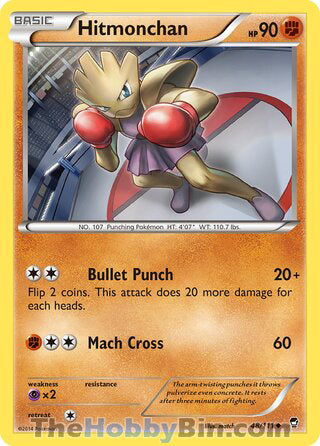 Hitmonchan #48/111 Uncommon - Furious Fists Pokemon card