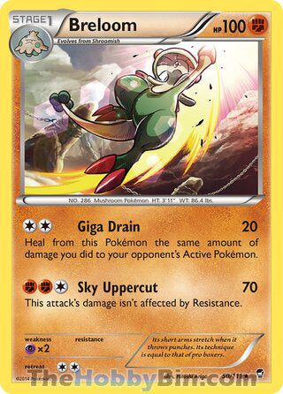 Breloom #50/111 Rare - Furious Fists Pokemon card