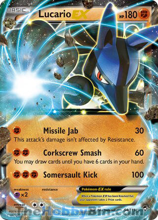Lucario EX #54/111 Ultra Rare - Furious Fists Pokemon card