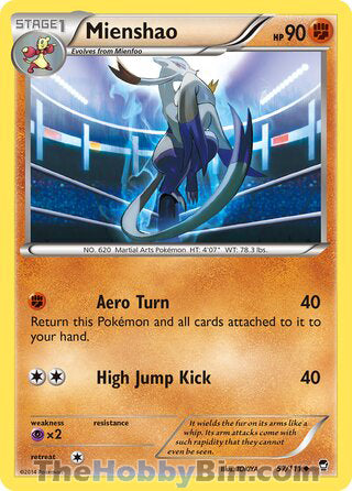 Mienshao #57/111 Uncommon - Furious Fists Pokemon card