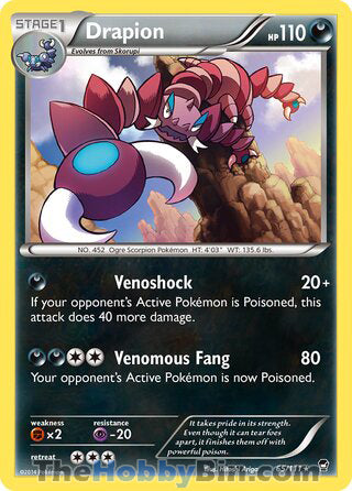 Drapion #65/111 Rare - Furious Fists Pokemon card