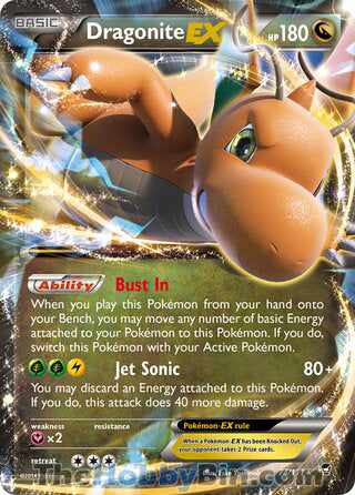 Dragonite EX #74/111 Ultra Rare - Furious Fists Pokemon card