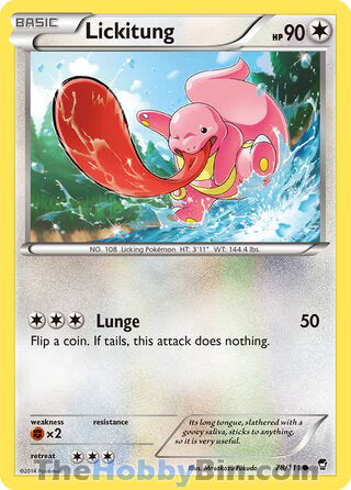 Lickitung #78/111 Common - Furious Fists Pokemon card