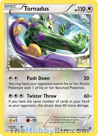 0086 Tornadus Rare Furious Fists