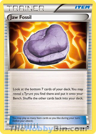 Jaw Fossil #94/111 Uncommon - Furious Fists Pokemon card