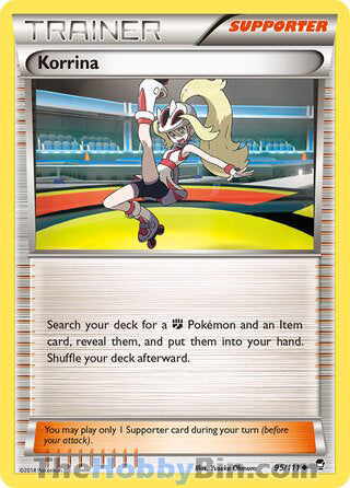 Korrina #95/111 Uncommon - Furious Fists Pokemon card