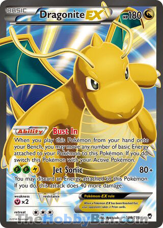 Dragonite EX #108/111 Ultra Rare - Furious Fists Pokemon card