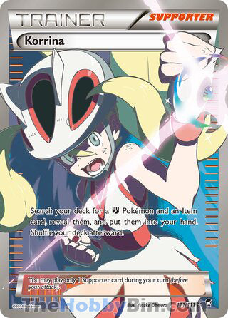Korrina #111/111 Ultra Rare - Furious Fists Pokemon card