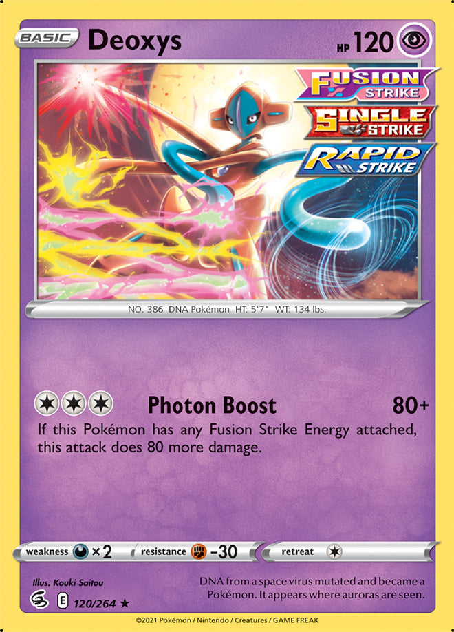 Deoxys #120/264 Holo Rare - Fusion Strike Pokemon card