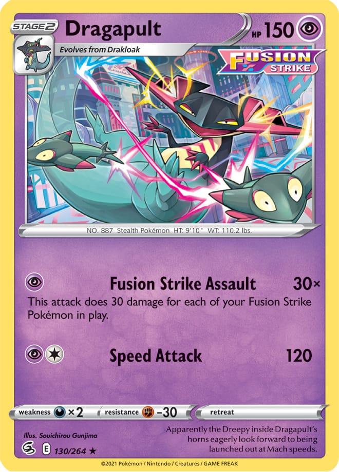 Dragapult #130/264 Holo Rare - Fusion Strike Pokemon card