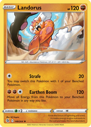 0148 Landorus Holo Rare Fusion Strike