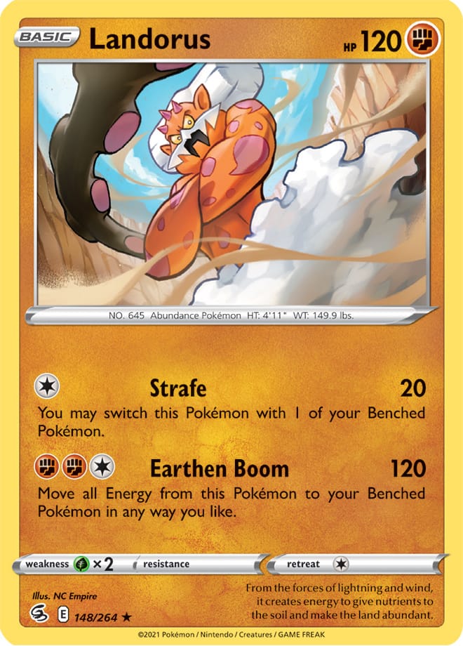 Landorus #148/264 Holo Rare - Fusion Strike Pokemon card