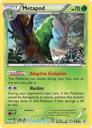 0004 Metapod Uncommon Generations