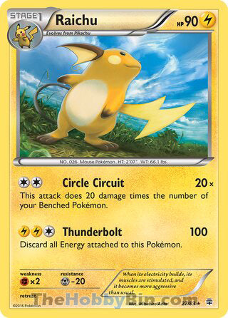 0027 Raichu Holo Rare Generations