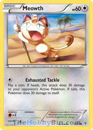 Meowth #53/83 Common - Generations Pokemon card