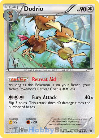 Dodrio #56/83 Rare - Generations Pokemon card