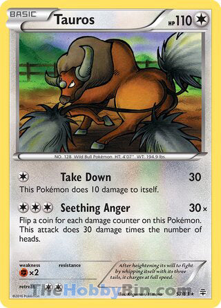 Tauros #57/83 Rare - Generations Pokemon card