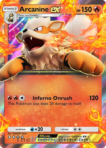 Arcanine ex Genetic Apex Four Diamond #041/226
