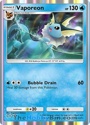 Vaporeon Genetic Apex Three Diamond #080/226