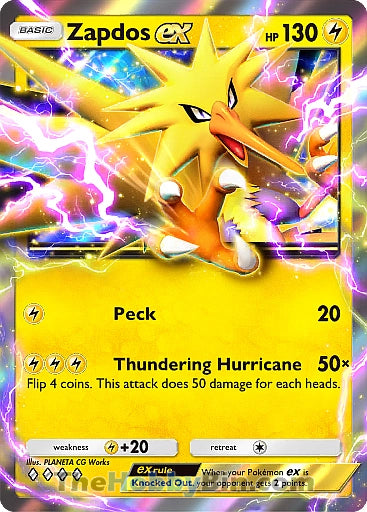 Zapdos ex Genetic Apex Four Diamond #104/226