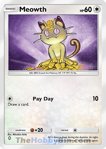 Meowth Genetic Apex One Diamond #196/226