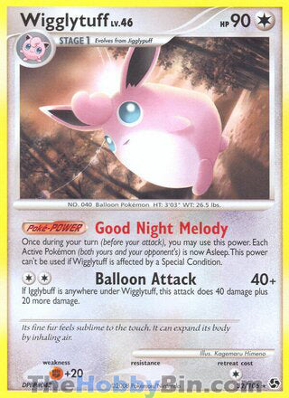 Wigglytuff #32/106 Rare - Great Encounters Pokemon card