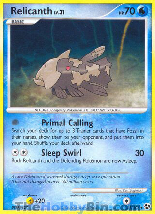 Relicanth #51/106 Uncommon - Great Encounters Pokemon card