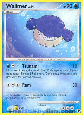 Wailmer #58/106 Uncommon - Great Encounters Pokemon card