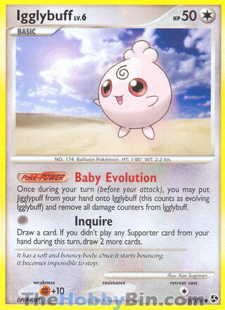 Igglybuff #70/106 Common - Great Encounters Pokemon card