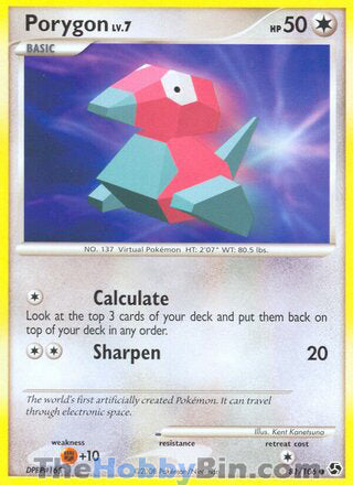Porygon #81/106 Common - Great Encounters Pokemon card