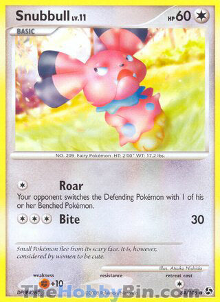 Snubbull #84/106 Common - Great Encounters Pokemon card
