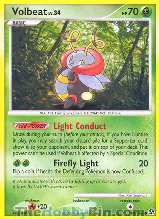 Volbeat #92/106 Common - Great Encounters Pokemon card