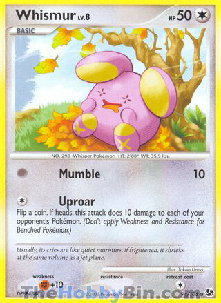 Whismur #94/106 Common - Great Encounters Pokemon card
