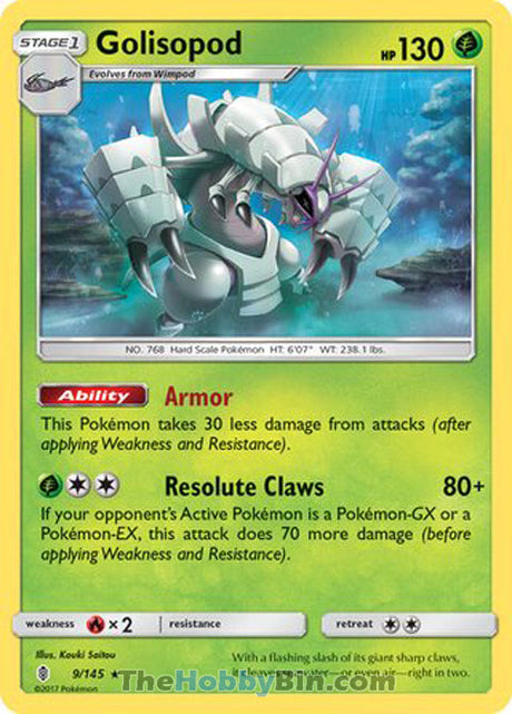 Golisopod Guardians Rising Holo Rare #9/145