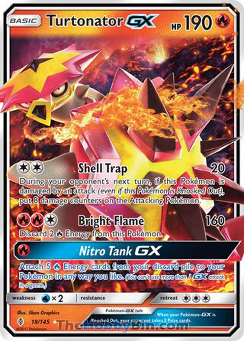 Turtonator GX Guardians Rising Ultra Rare #18/145