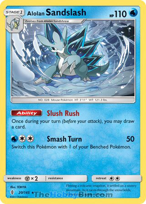 Alolan Sandslash Guardians Rising Rare #20/145