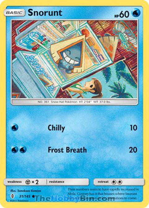 Snorunt #31/145 Common - Guardians Rising Pokemon card