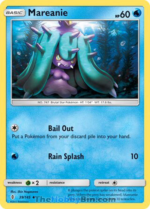 Mareanie #39/145 Uncommon - Guardians Rising Pokemon card