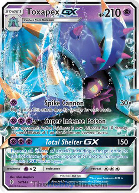 Toxapex GX Guardians Rising Ultra Rare #57/145