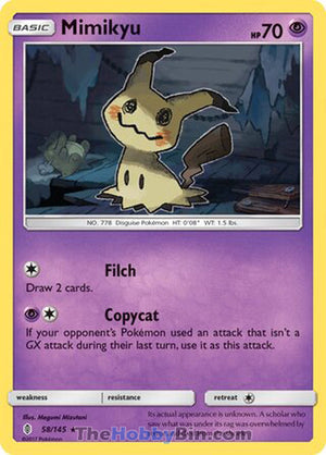 0058 Mimikyu Holo Rare Guardians Rising