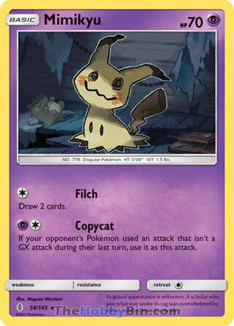 Mimikyu Guardians Rising Holo Rare #58/145