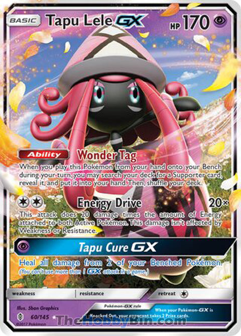 Tapu Lele GX #60/145 Ultra Rare - Guardians Rising Pokemon card