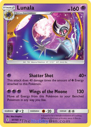 0061 Lunala Rare Guardians Rising