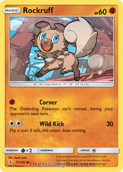 Rockruff Guardians Rising Common #73/145