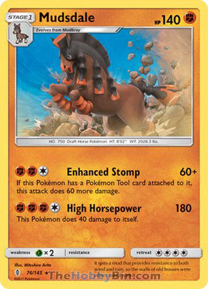 0076 Mudsdale Holo Rare Guardians Rising