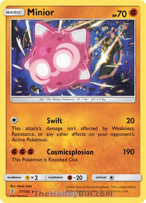 0077 Minior Holo Rare Guardians Rising