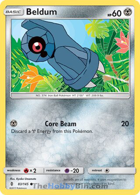 Beldum #83/145 Common - Guardians Rising Pokemon card