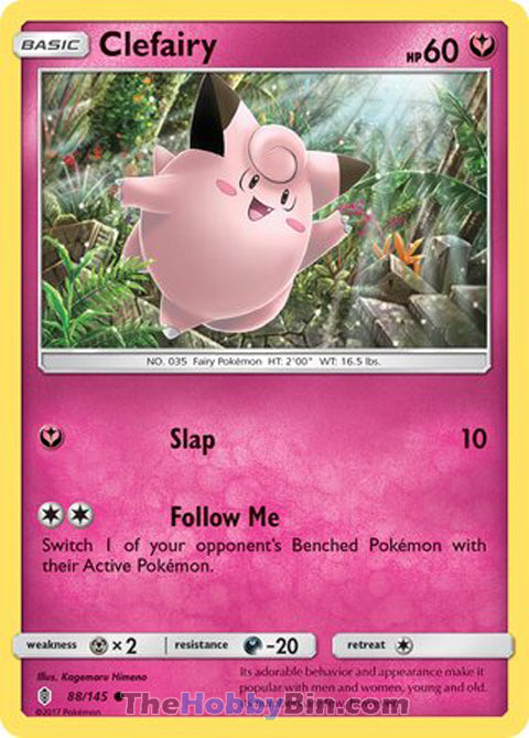 Clefairy #88/145 Common - Guardians Rising Pokemon card