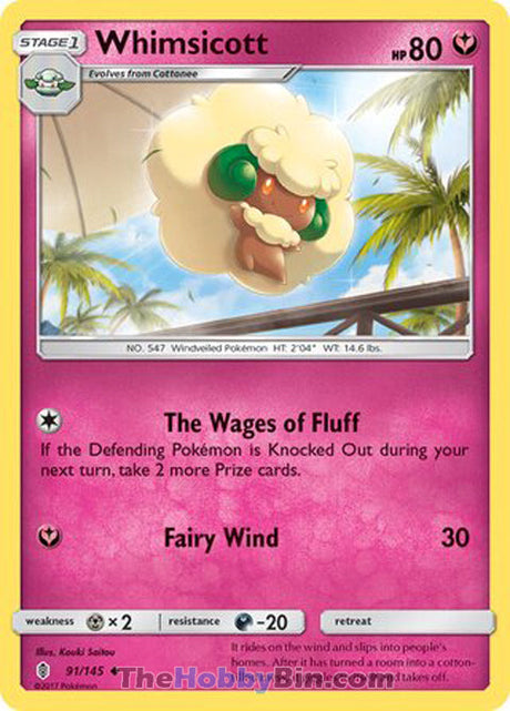 Whimsicott Guardians Rising Uncommon #91/145