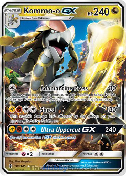 Kommo-o GX Guardians Rising Ultra Rare #100/145